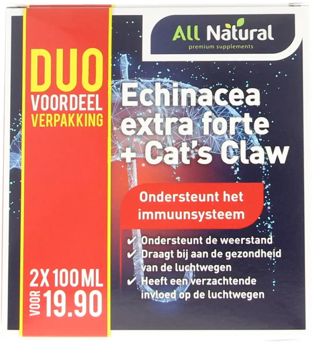 All Natural Echinacea + Cat's Claw 200ml