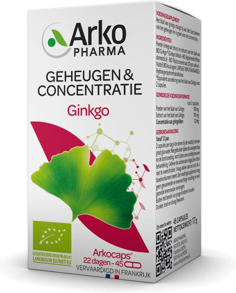 Arkopharma Ginkgo Arkocaps 45 Vegicaps