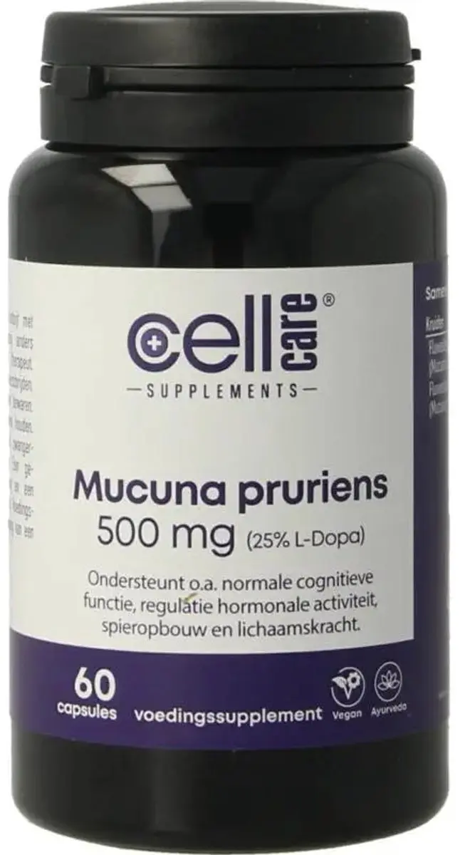 Cellcare Mucuna Pruriens 500mg Capsules - 60 Stuks