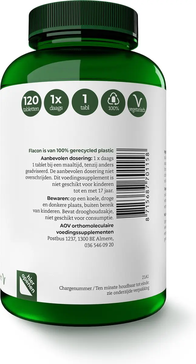 AOV 115 One Daily Multivitaminen - 120 tabletten