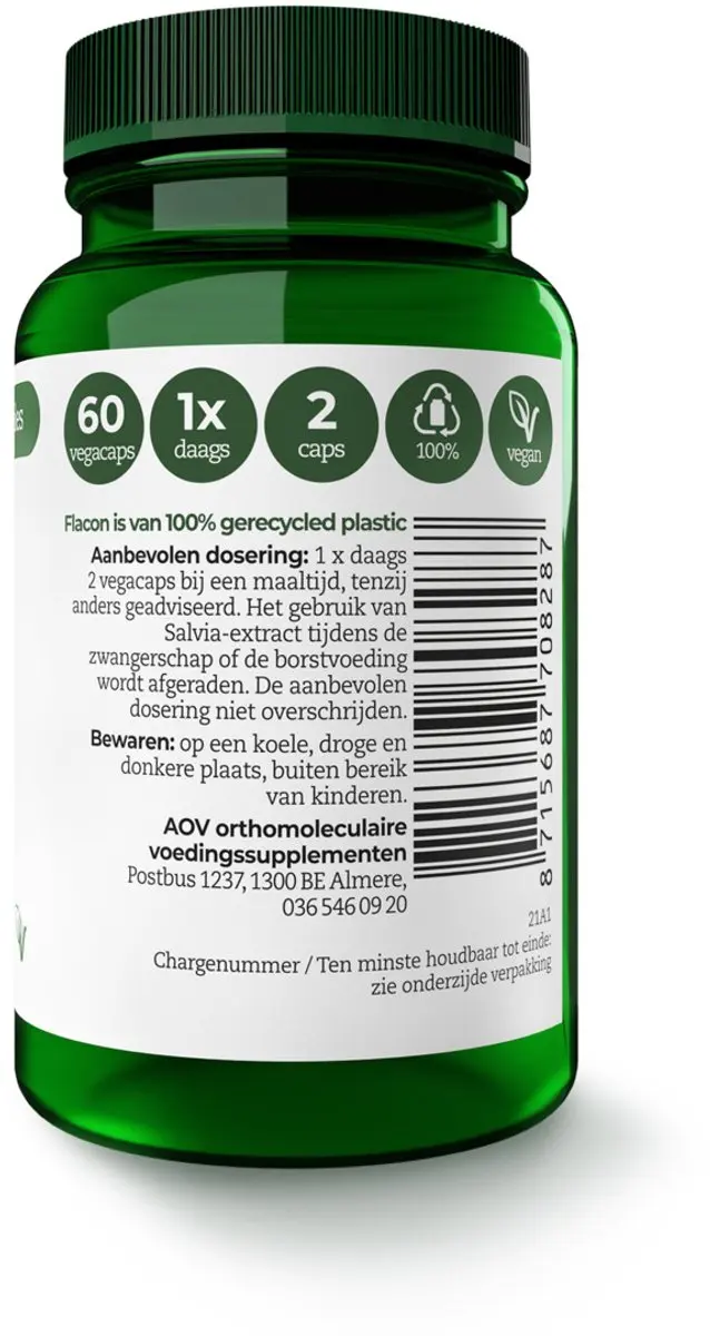 AOV 828 Salvia Voedingssupplement 60 Vegacaps