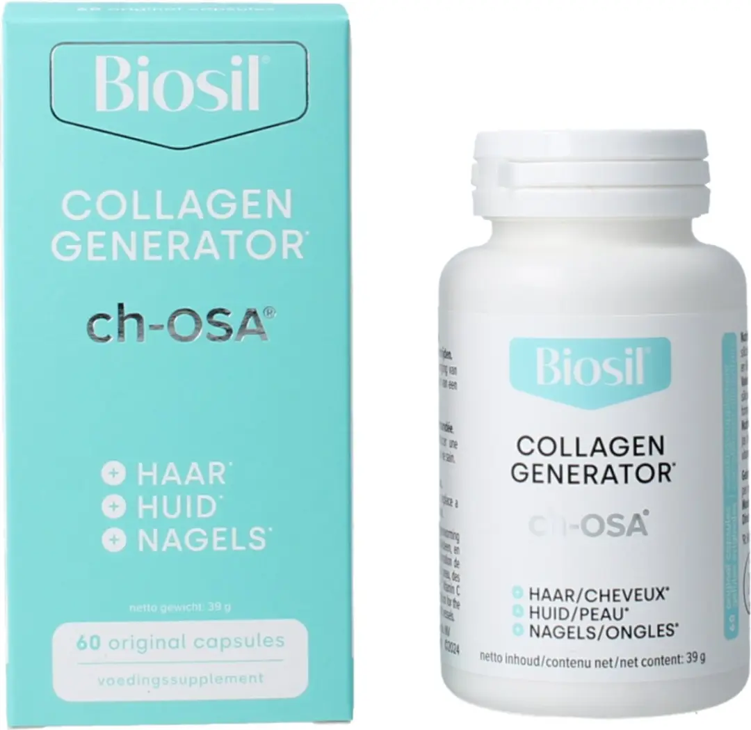 Biosil Silicium Huid Haar Nagels 60mg