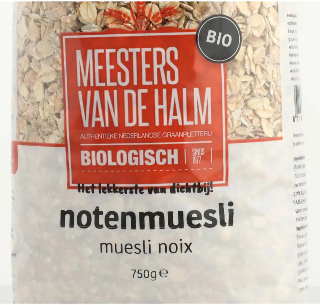 De Halm Muesli Noten 750g