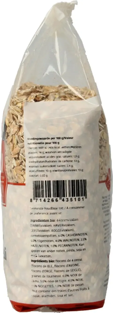 De Halm Muesli Noten 750g - afbeelding 6 van 6