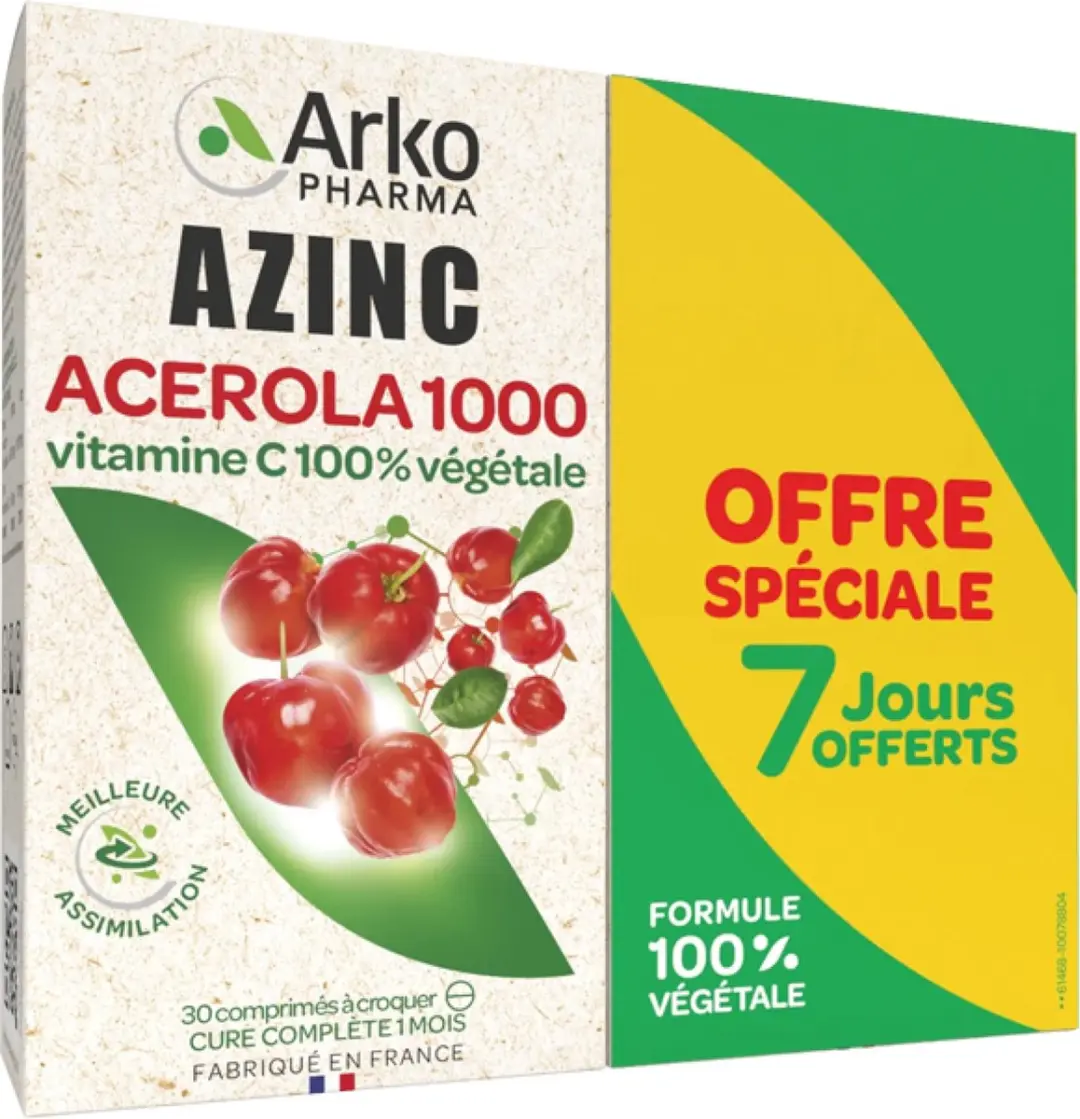 Arkopharma Azinc Acerola 1000 Kauwtabletten - 60 Stuks