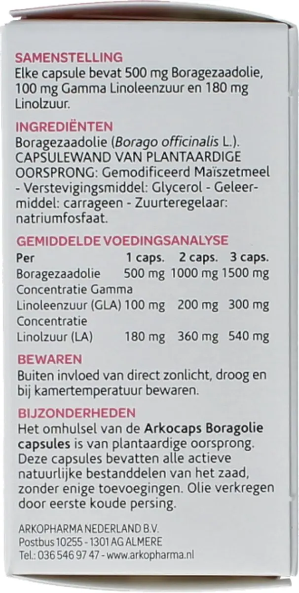 Arkopharma Arkocaps Borage Olie 45 Vegicaps