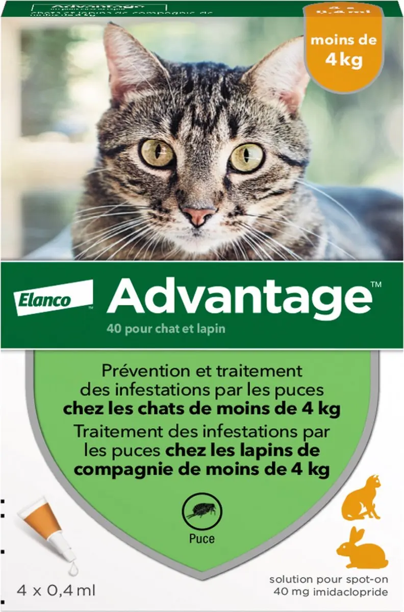 Advantage 40 Vlooienmiddel Kat/Konijn tot 4kg