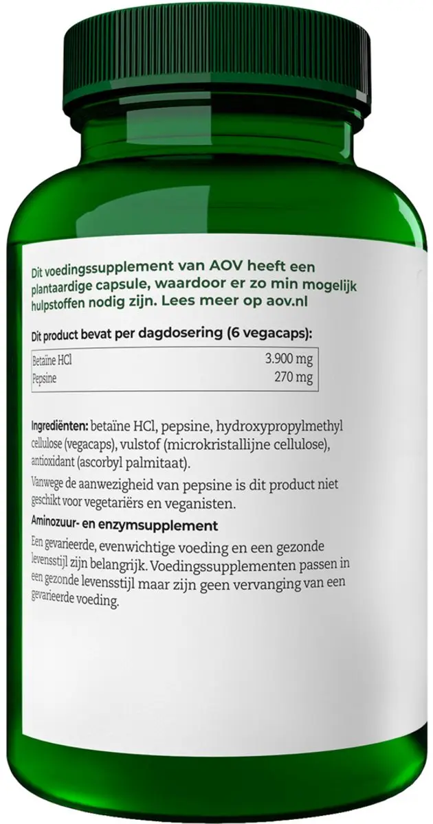 AOV Betaïne & Pepsine 120 Capsules