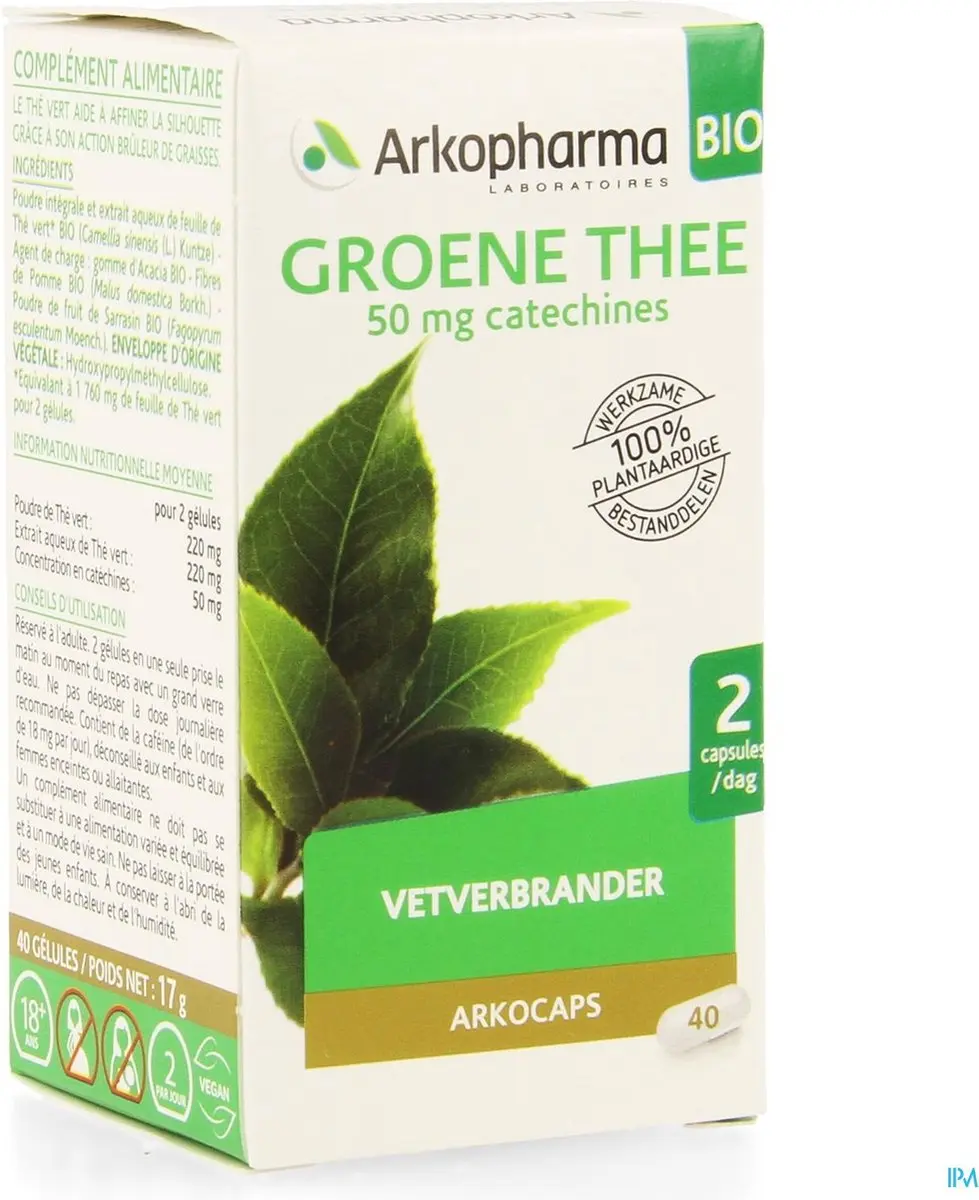 Arkopharma Arkocaps Groene Thee Bio 40 Stuks