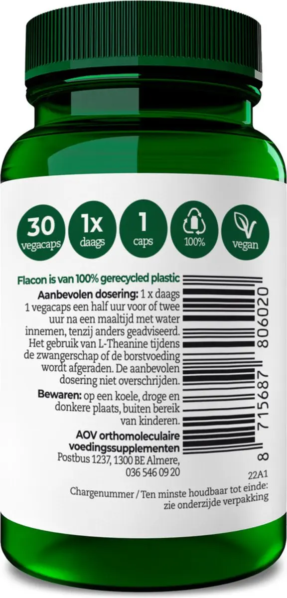 AOV L-Theanine 602 - 30 Vegacapsules