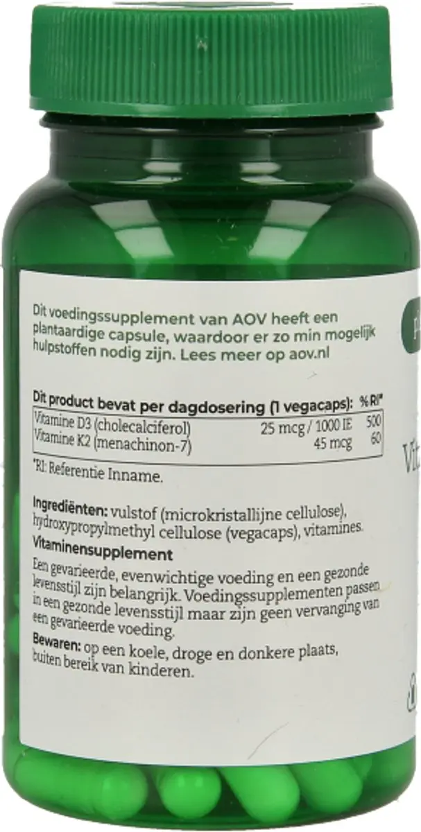 AOV Vitamine D3 & K2 60 Capsules