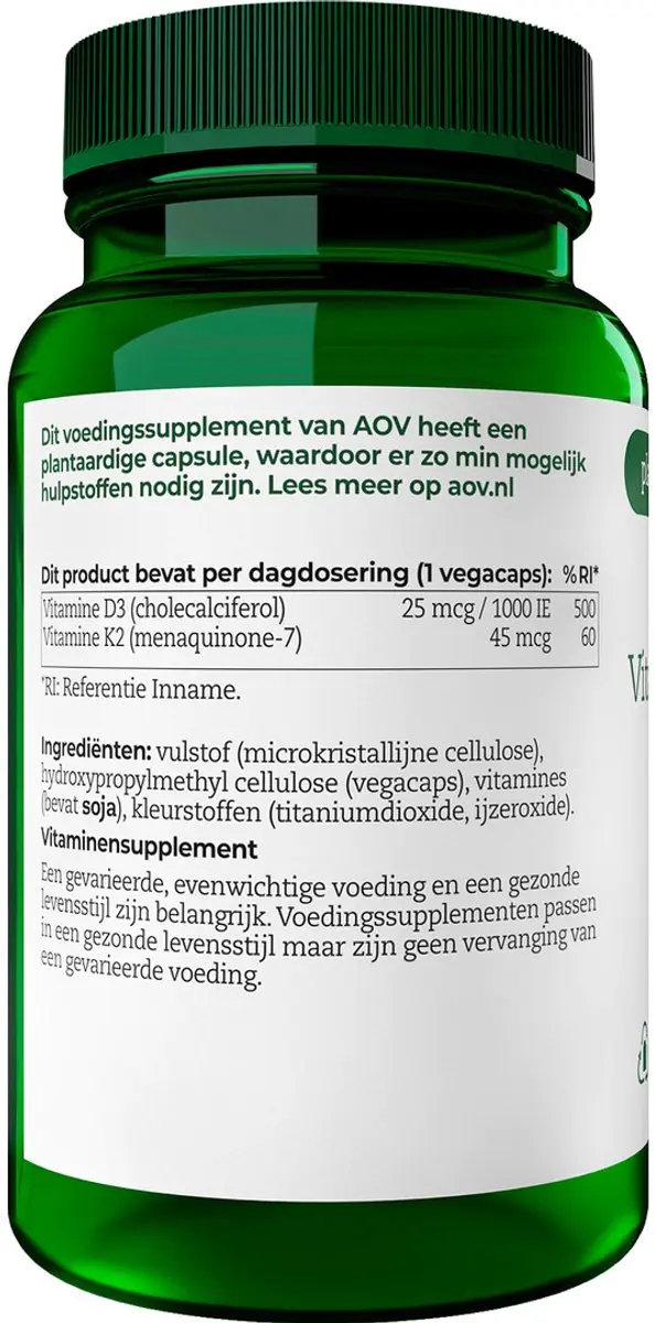 AOV Vitamine D3 & K2 60 Capsules