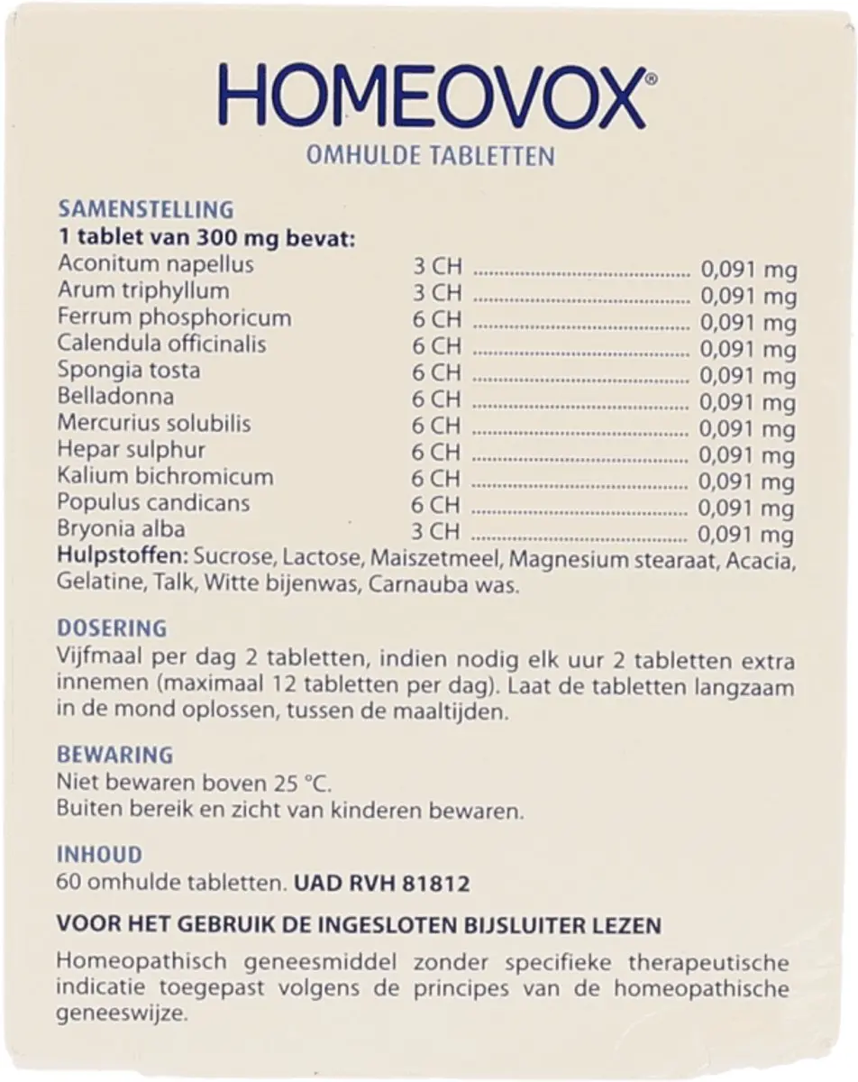Boiron Homeovox 60 Tabletten
