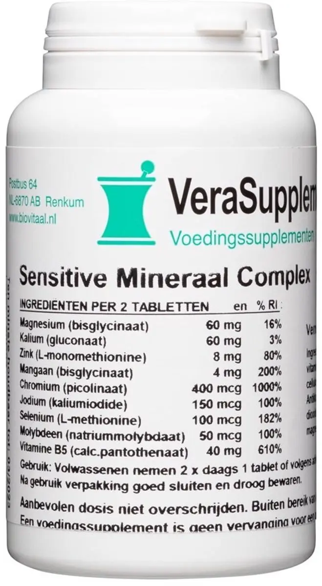 Biovitaal Sens Mineraal Comp 100mg