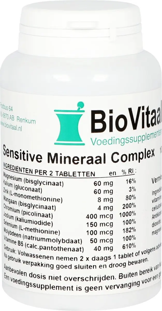 Biovitaal Sens Mineraal Comp 100mg