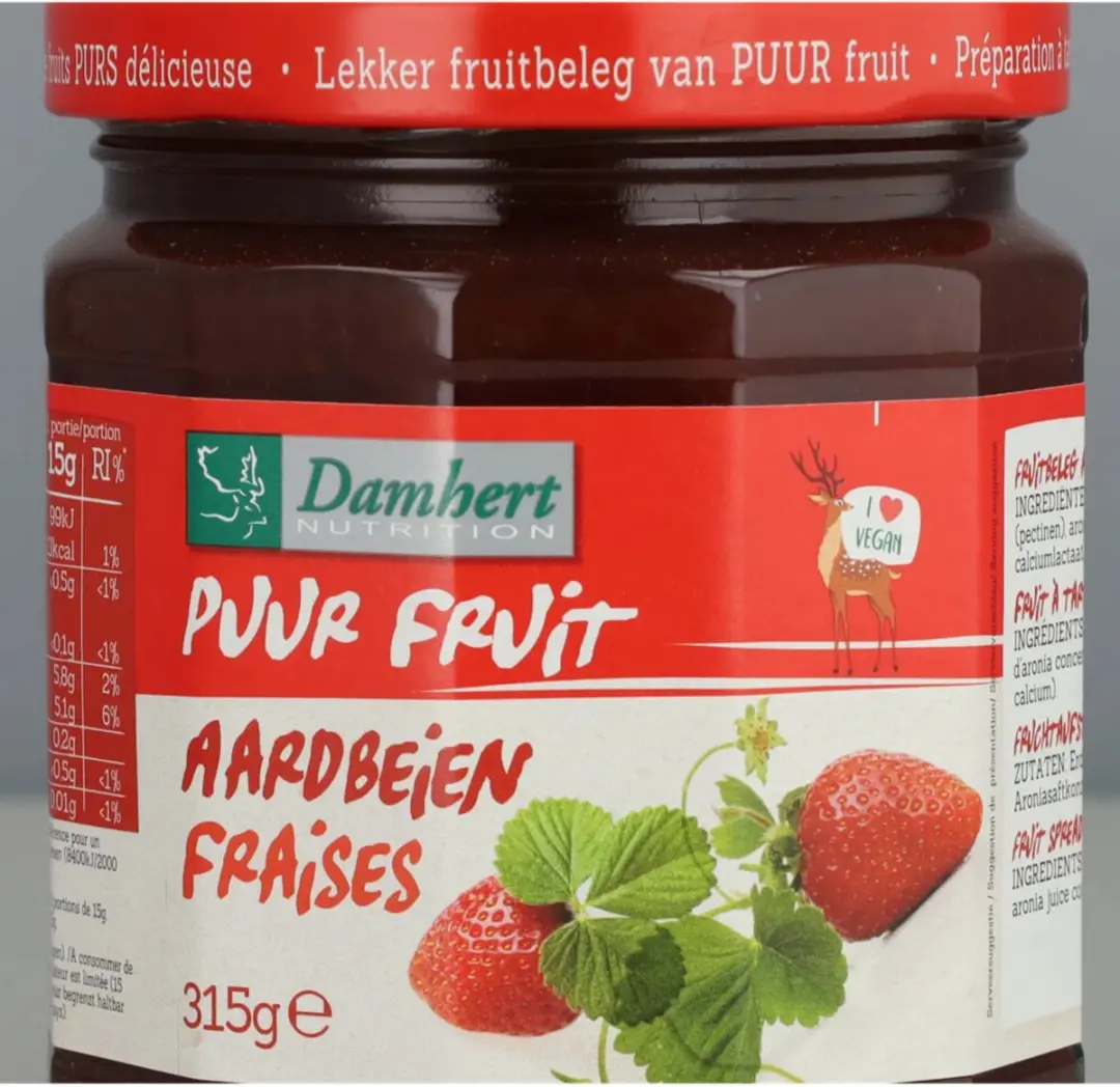 Damhert Aardbei Confiture 315g