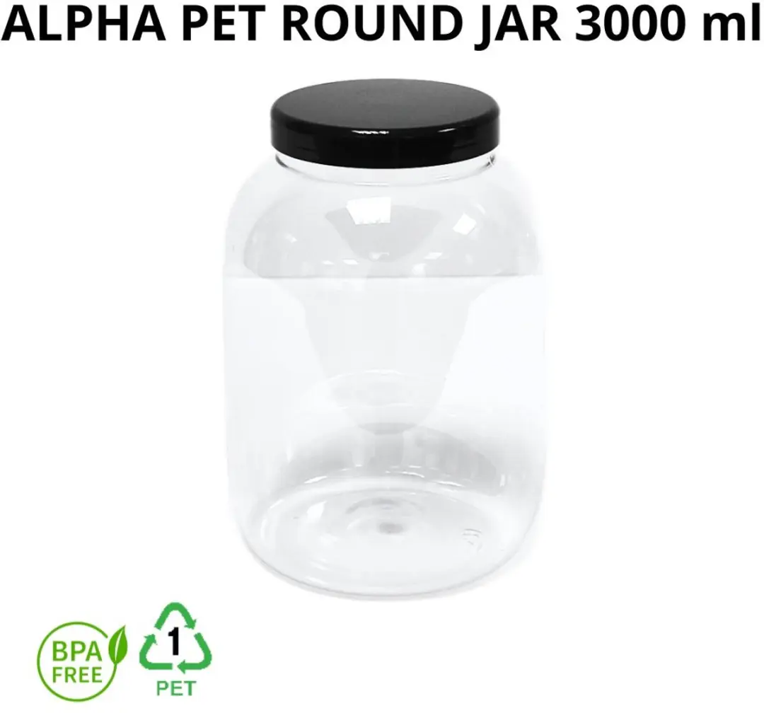 Alpha Packaging Ronde Pot 3000ml - 5 Stuks - PET - Voedselveilig