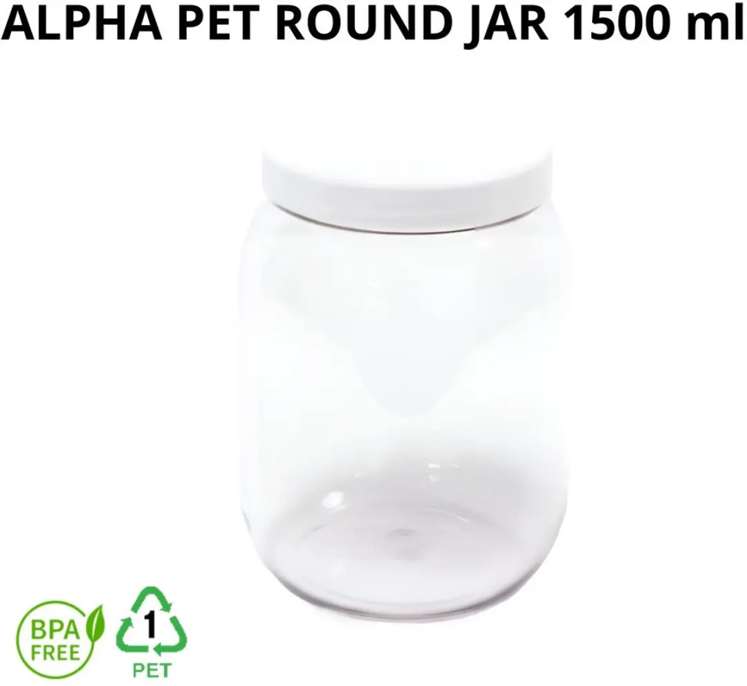 Alpha Packaging Ronde Pot 1500ml - 6 Stuks - PET - Voedselveilig