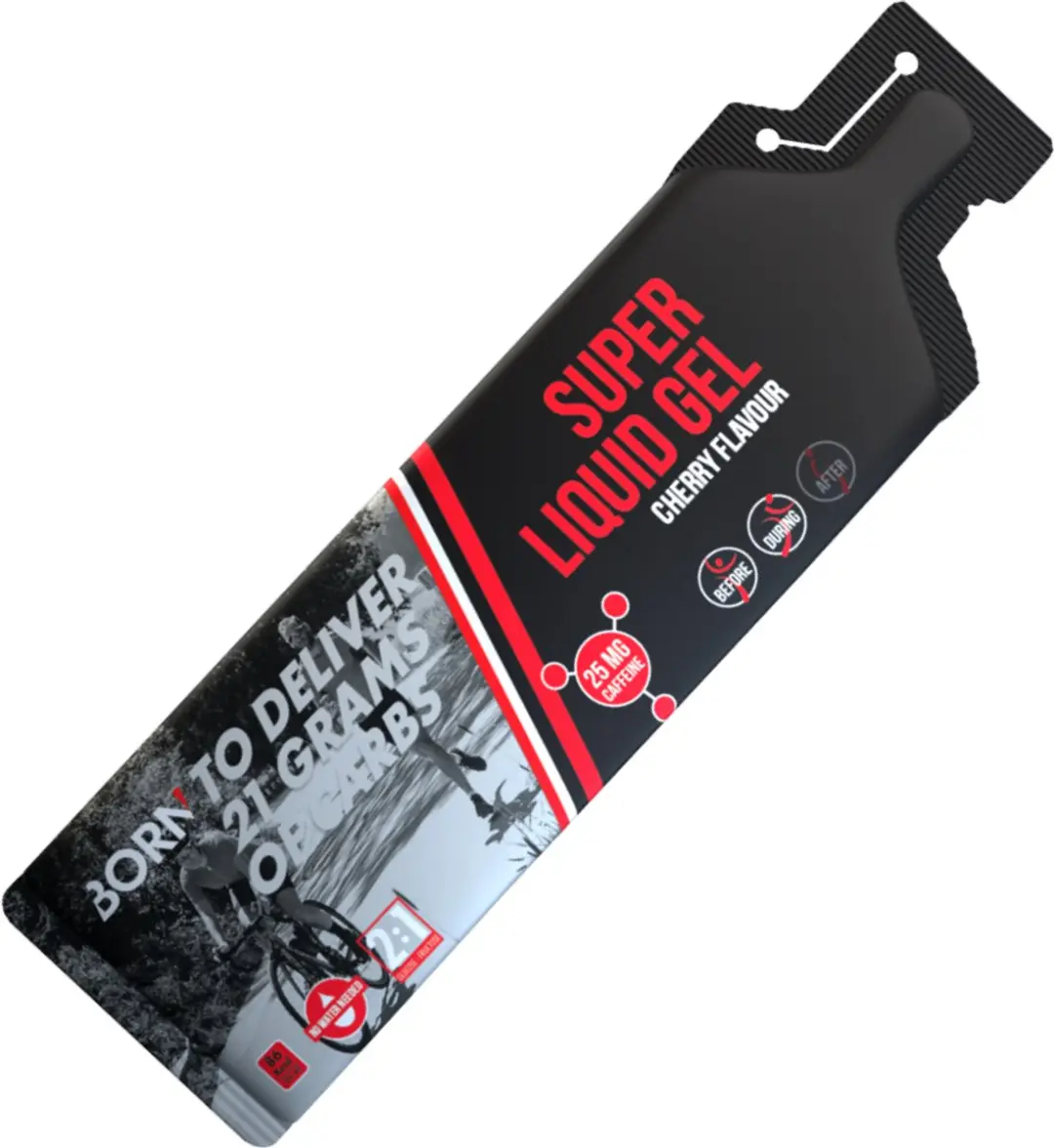 Born Super Liquid Gel Caffeïne Cherry - 12 Stuks
