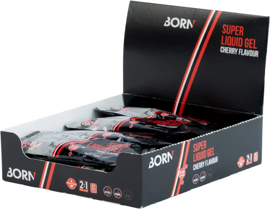 Born Super Liquid Gel Caffeïne Cherry - 12 Stuks - afbeelding 6 van 6