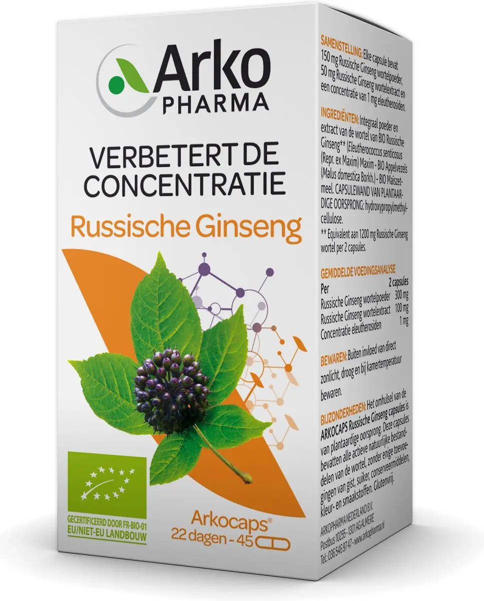 Arkopharma Arkocaps Russische Ginseng 45 Capsules