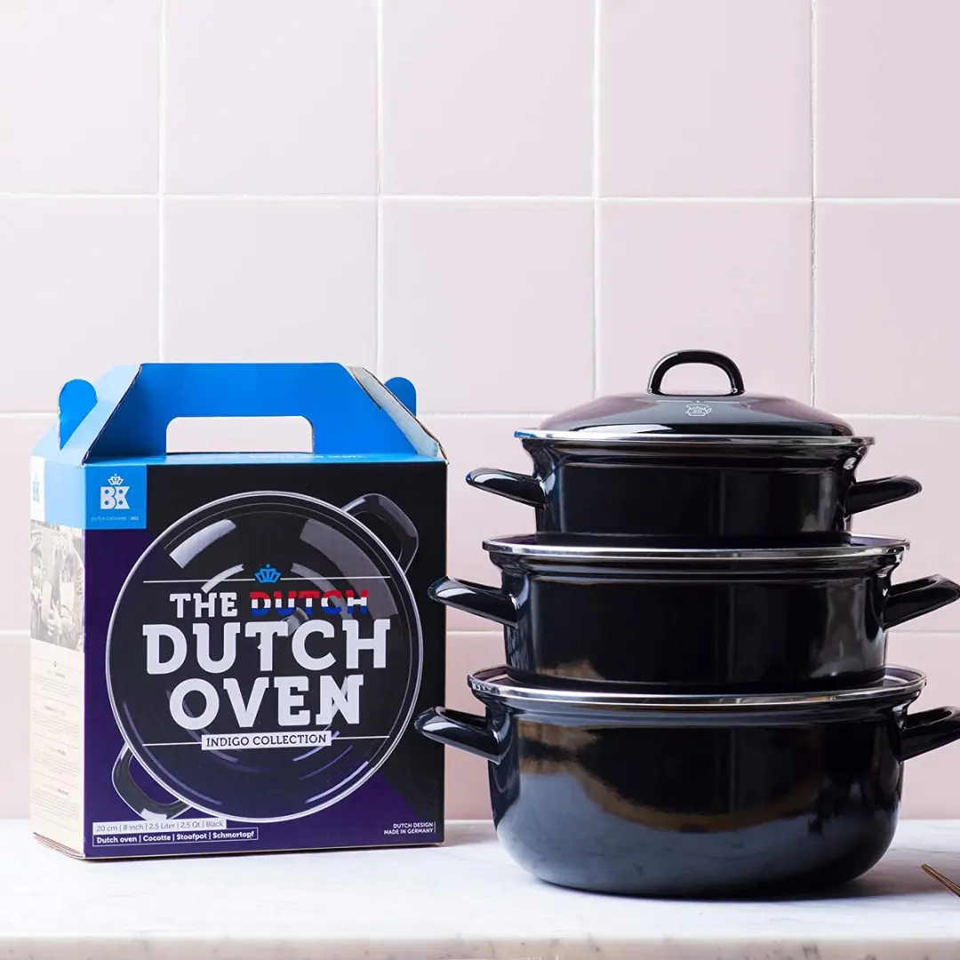 BK Indigo Braadpan 20cm - 2,5L - Geëmailleerd gietijzer - Zwart
