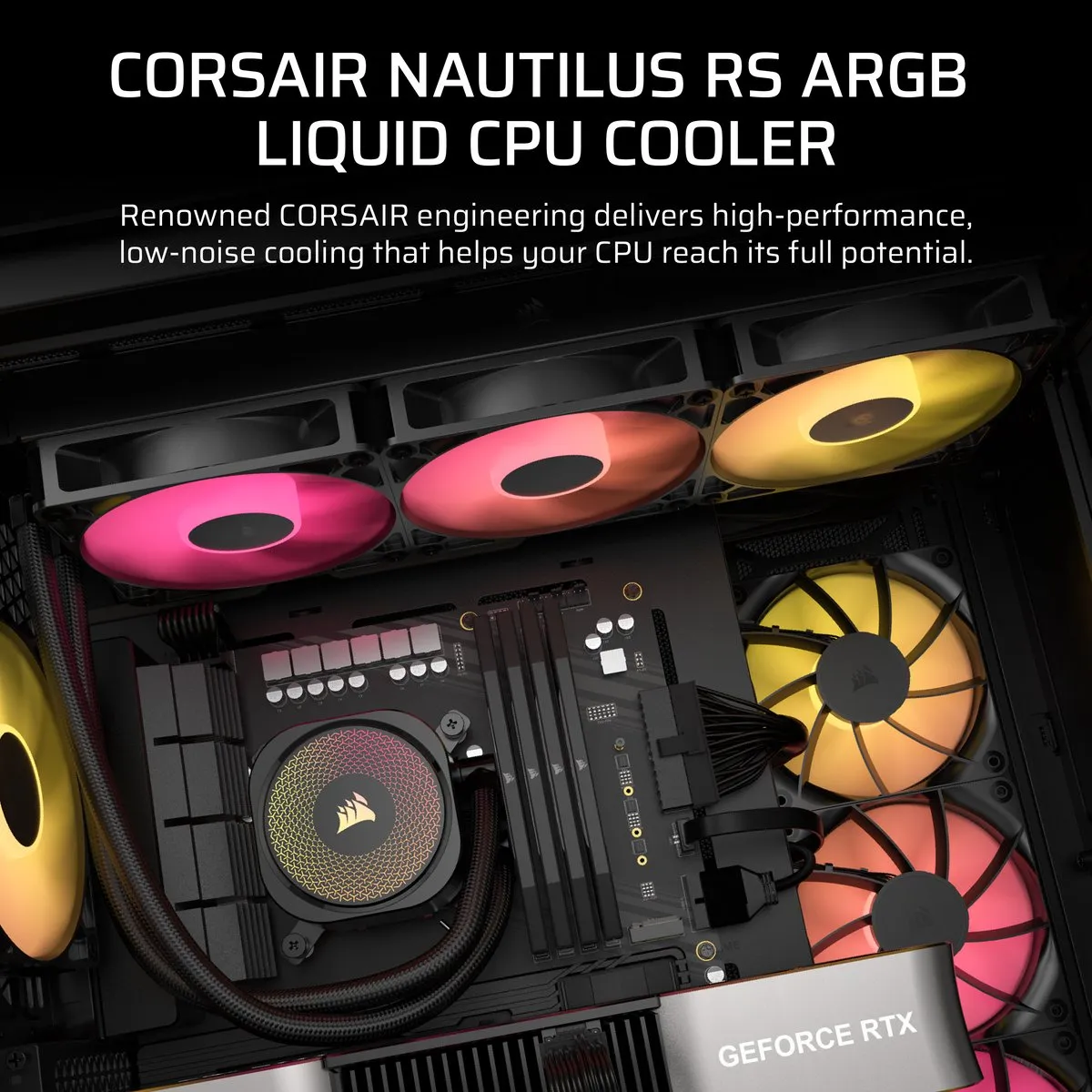 Corsair Nautilus 360 RS ARGB CW-9060093-WW CPU Koeler - 360mm - 3x RGB Fans - Zwart