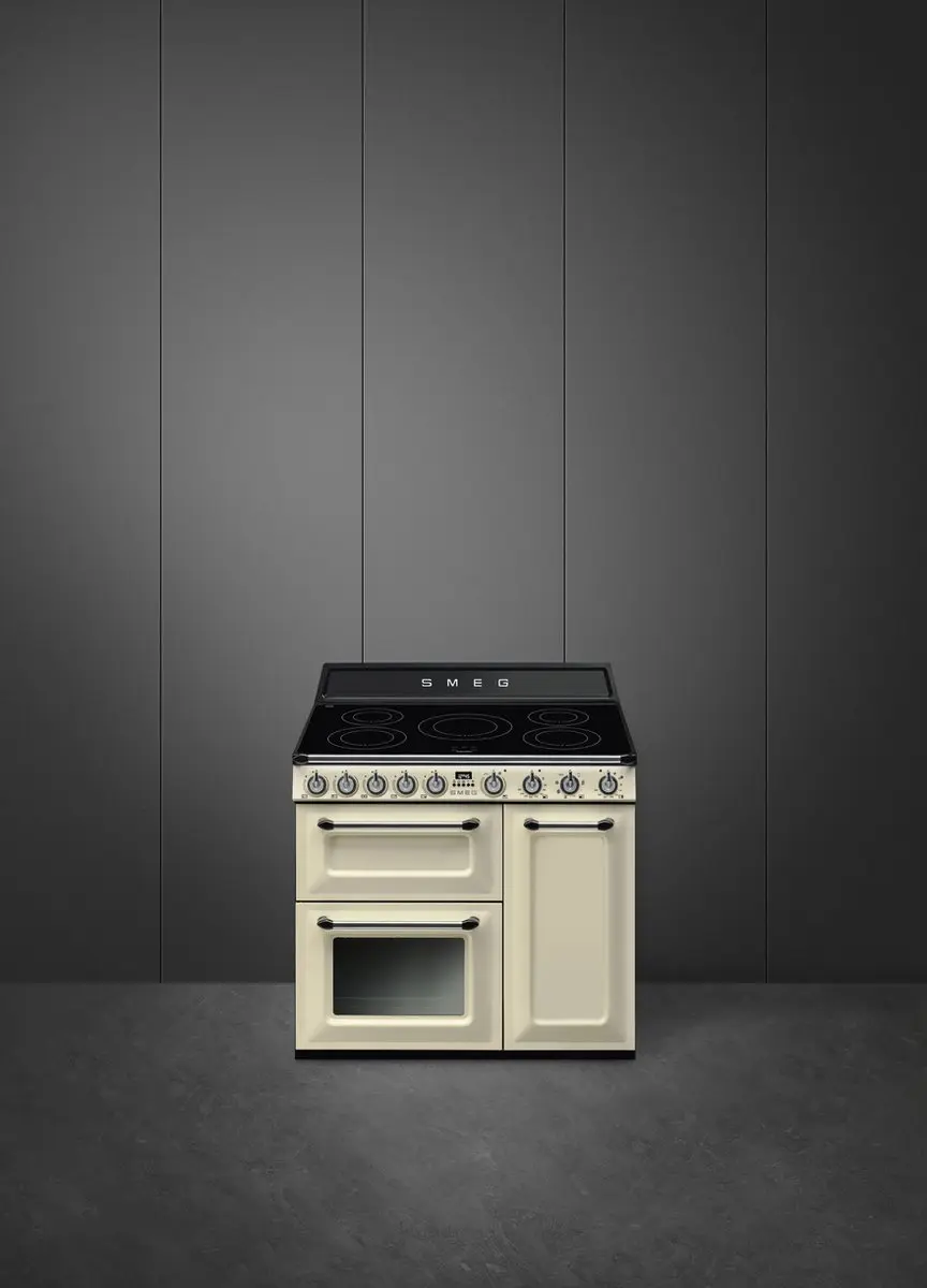 Smeg TR93IP2 Inductiefornuis 90cm - 5 Zones - Crème