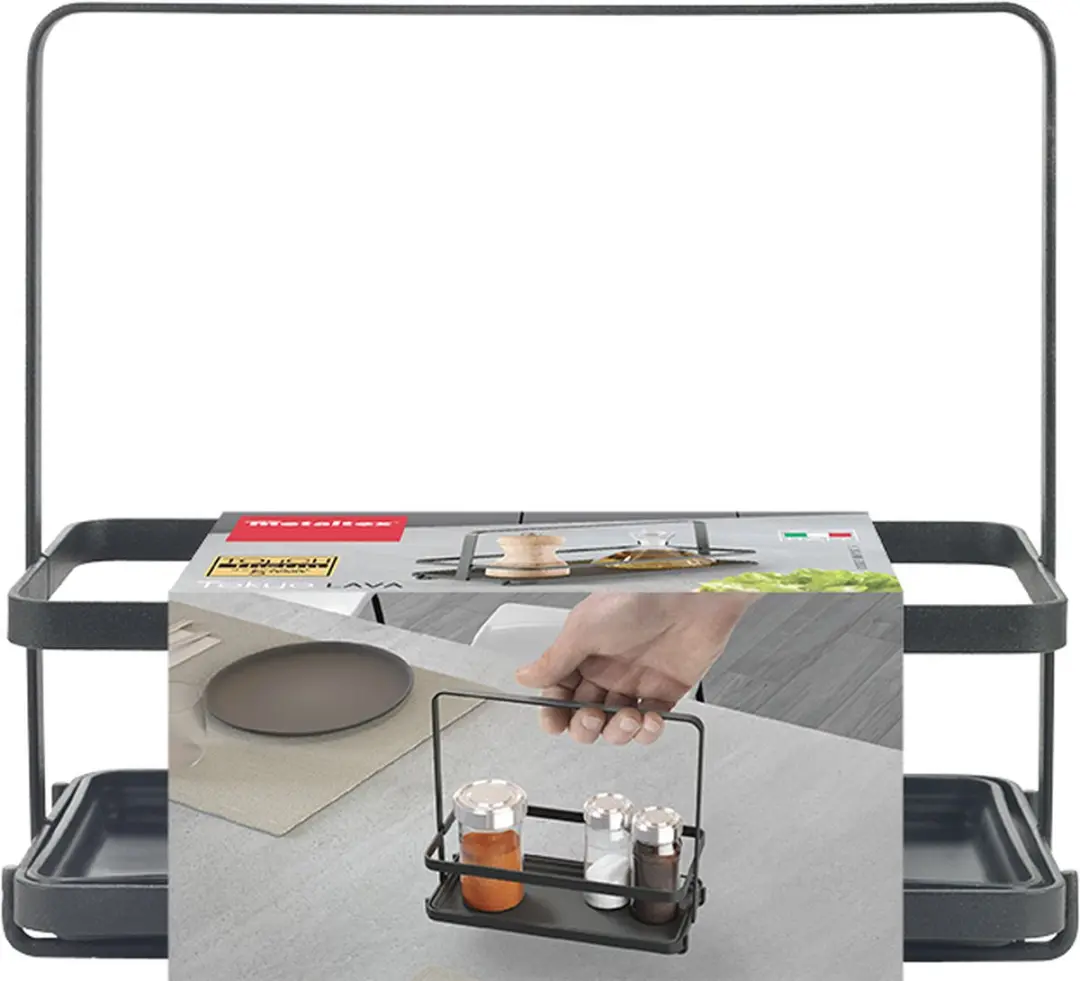 Metaltex Olie- en Kruidenrek met Handvat - Zwart - afbeelding 5 van 5