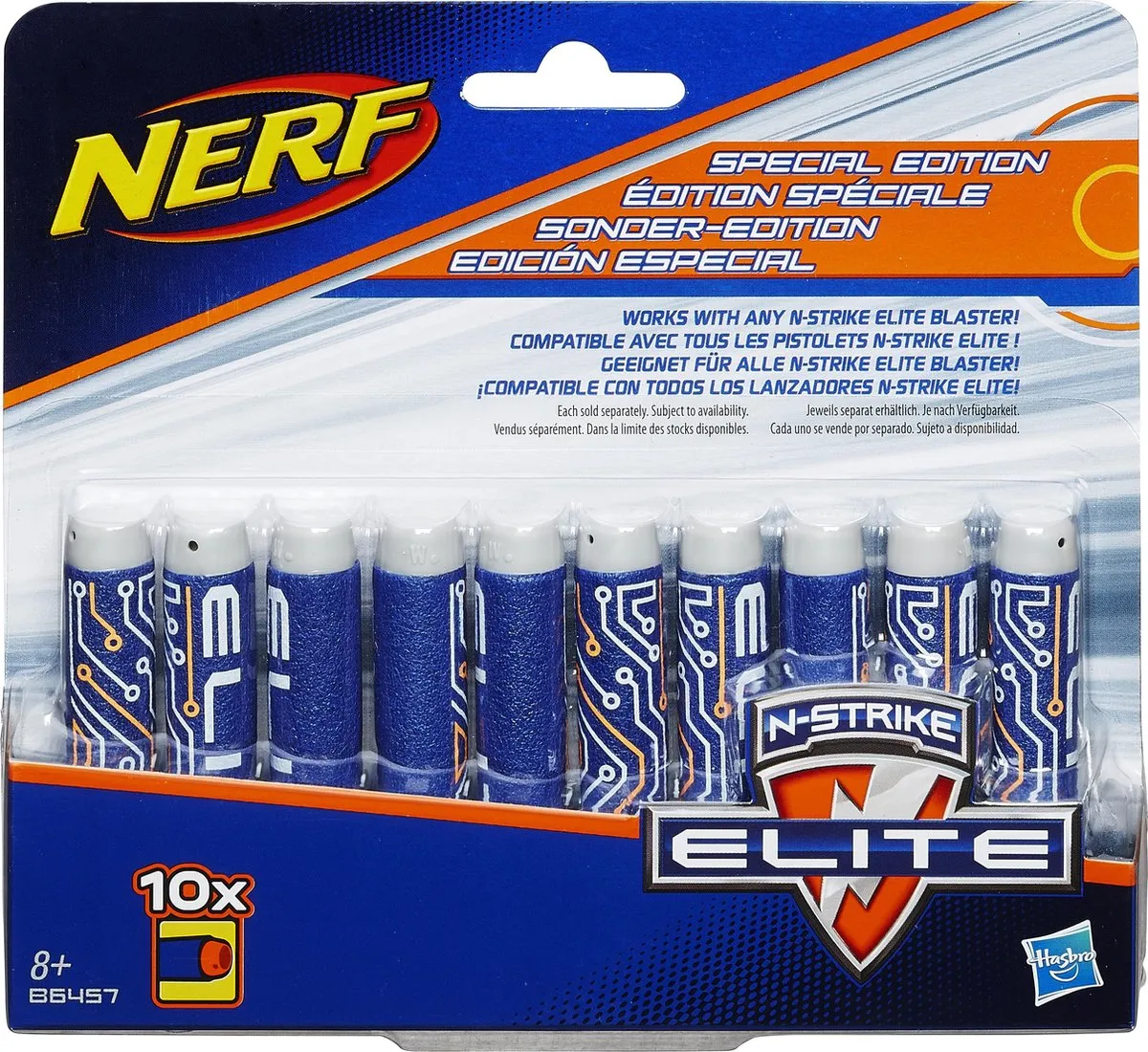 Nerf Elite Deco Refills 10 Stuks - Blauw