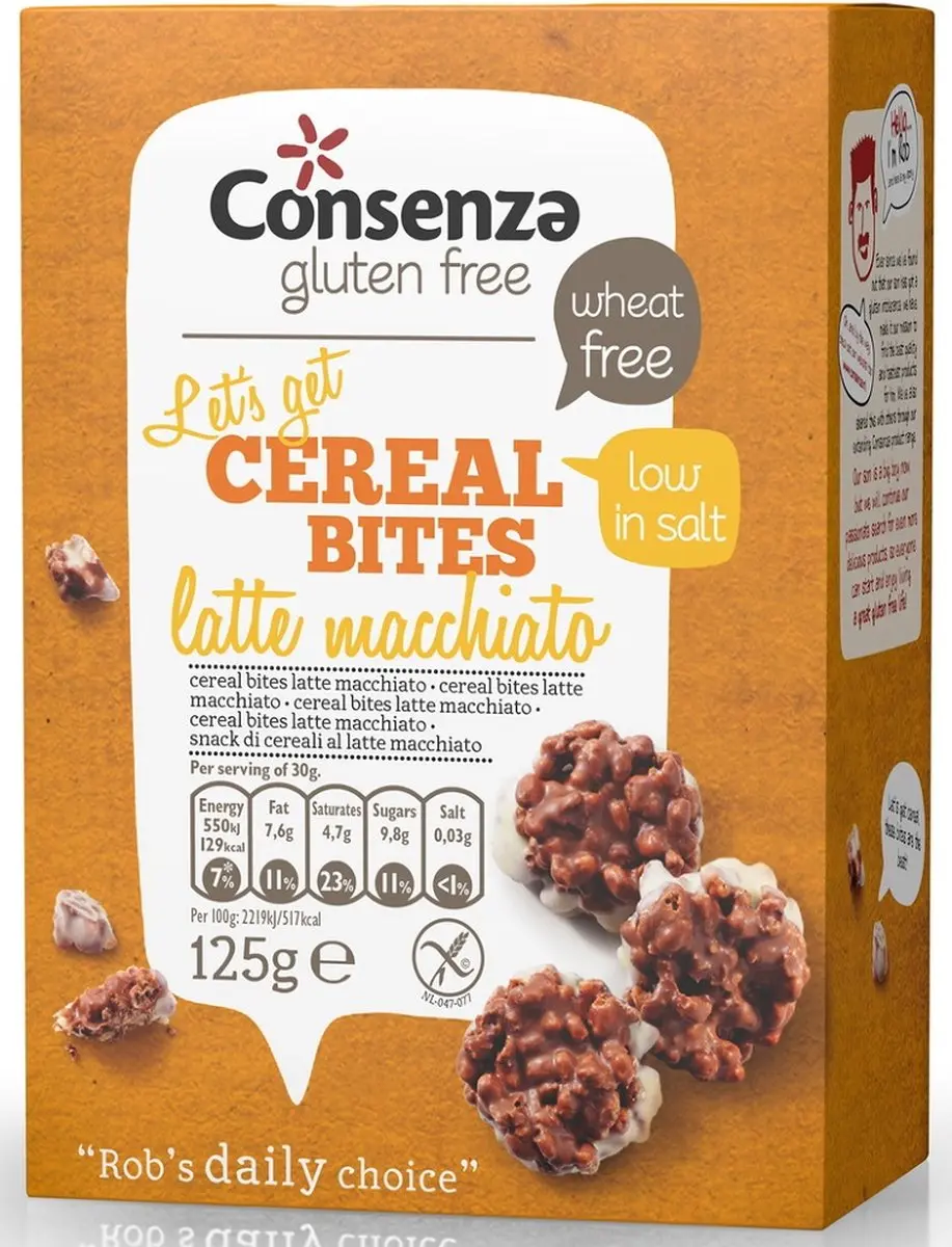 Consenza Lattemachiato Cereal Bites 125g