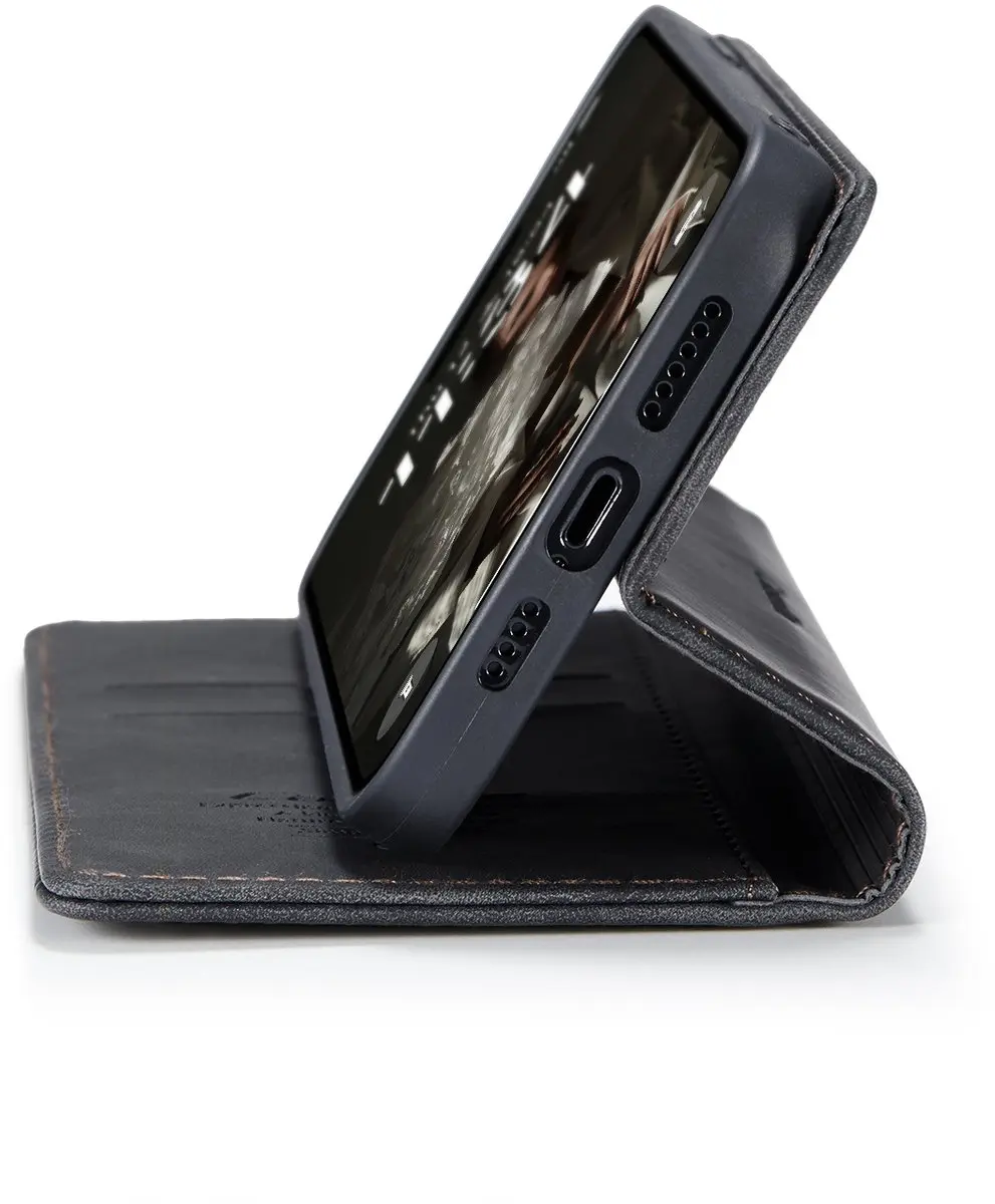 CaseMe iPhone 16 Pro Max Wallet Book Hoesje - Zwart
