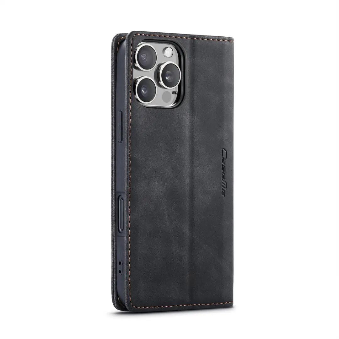 CaseMe iPhone 16 Pro Max Wallet Book Hoesje - Zwart