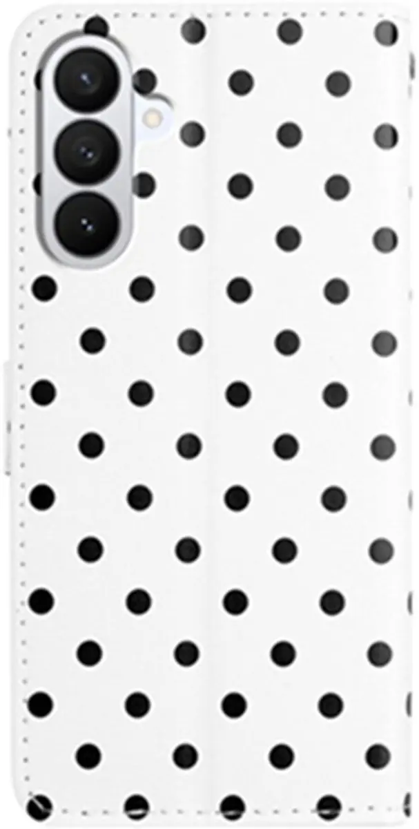 Selected Hoesje Samsung Galaxy S26 Polka Dot Wallet Book - 3 Pasjes - Wit - afbeelding 6 van 6