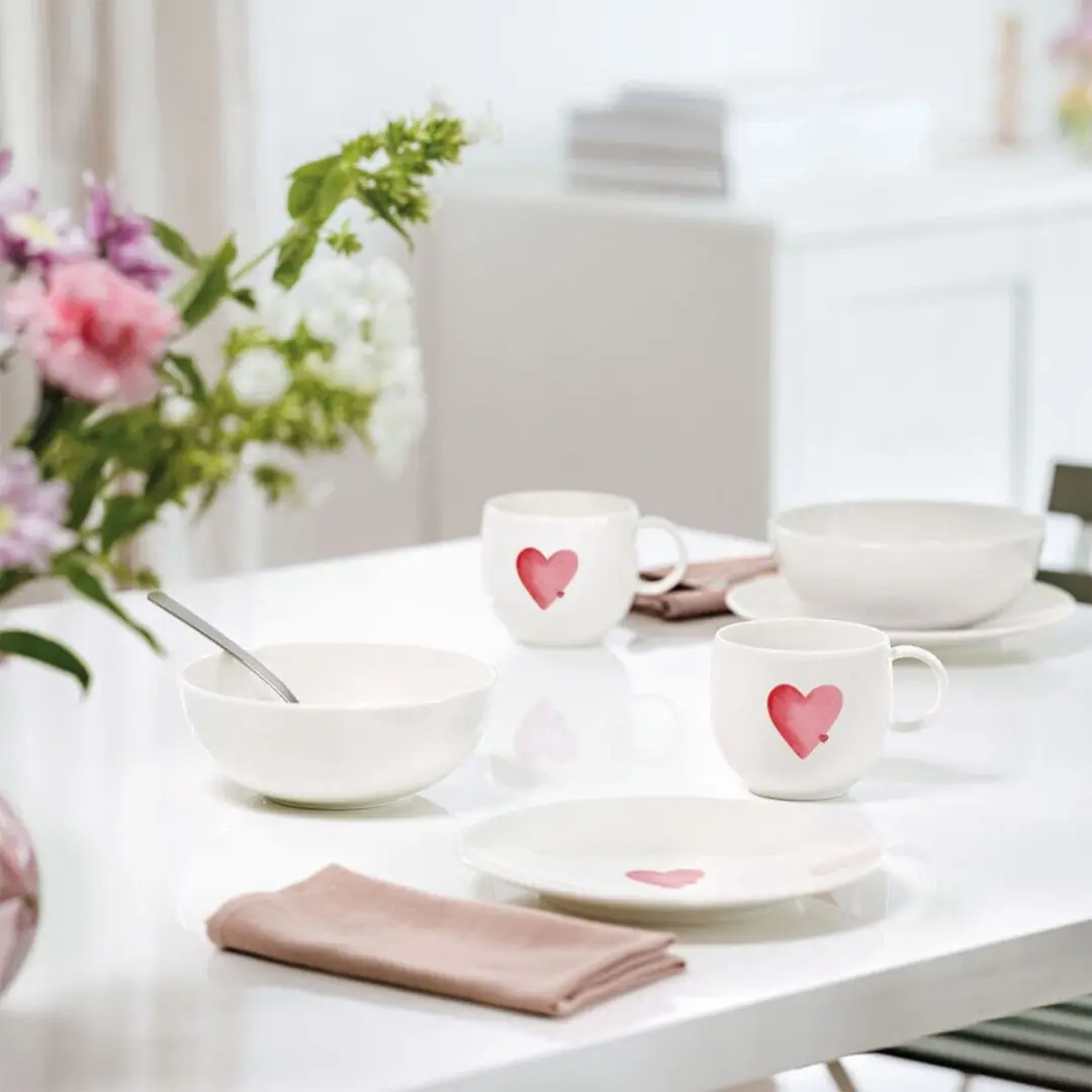 Villeroy & Boch With Love Sending Love Kommen - 4 Stuks - Wit