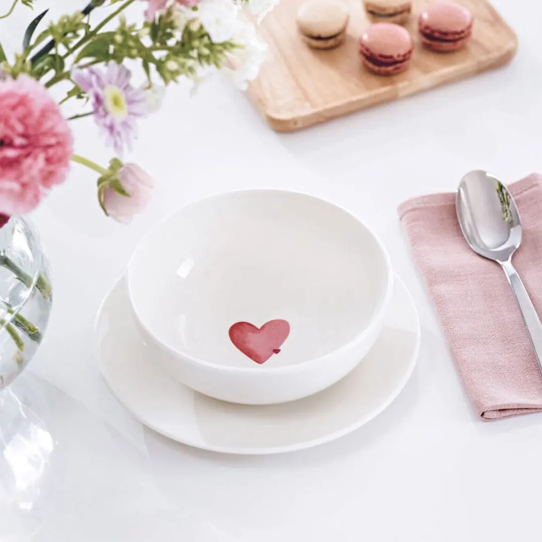 Villeroy & Boch With Love Sending Love Kommen - 4 Stuks - Wit