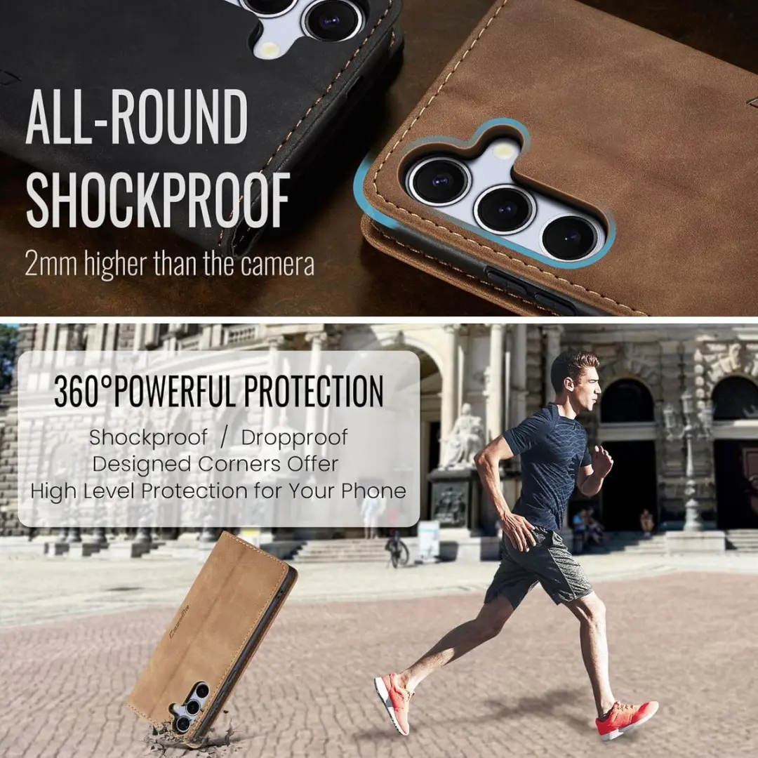 Caseme Wallet Book Case Samsung Galaxy S25 Plus - Bruin