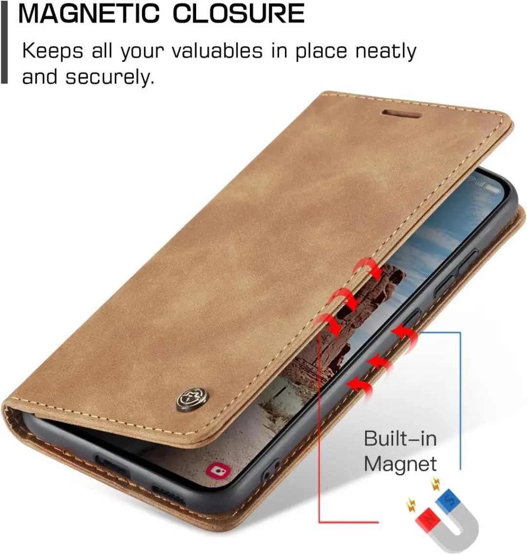Caseme Wallet Book Hoesje Samsung Galaxy S24 Plus - Bruin