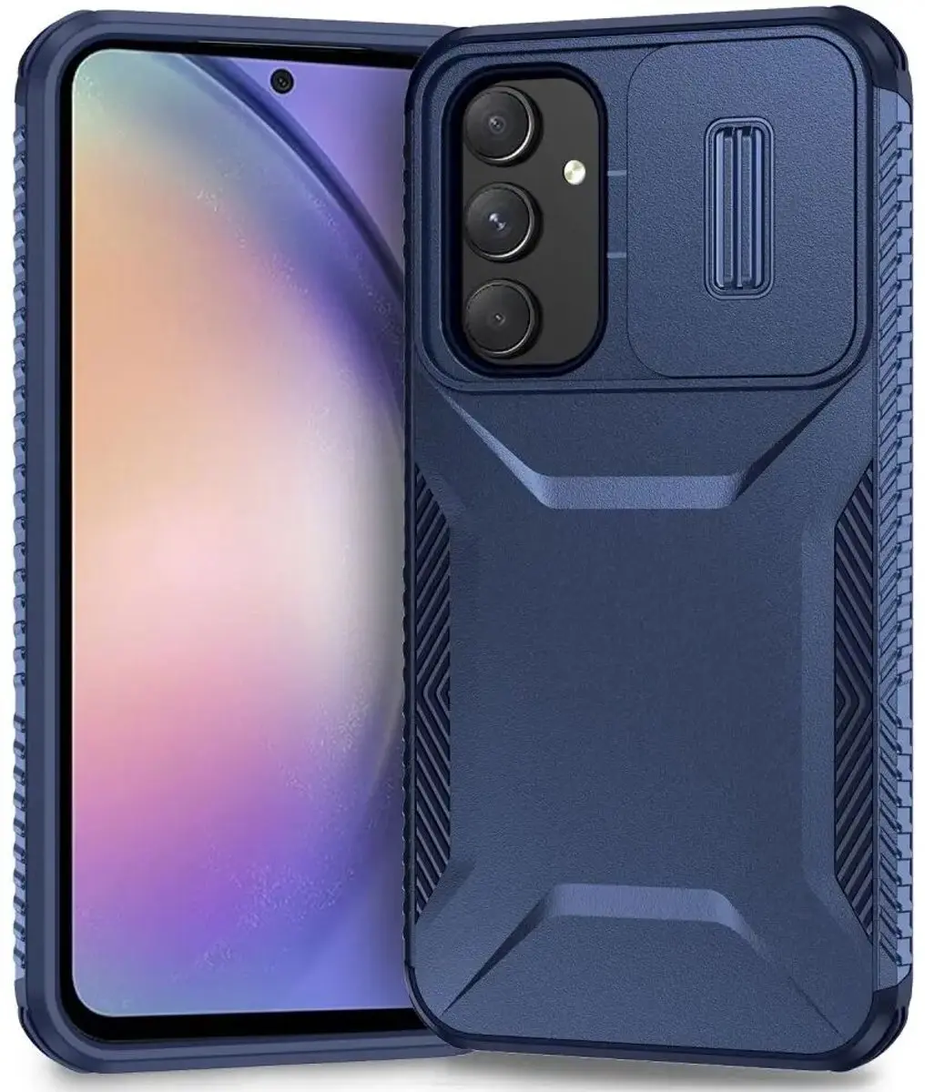Selected Hoesje Samsung Galaxy A54 Back Cover Blauw