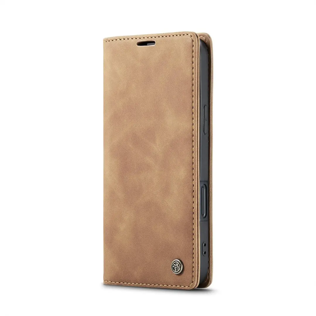 Caseme iPhone 16 Pro Max Wallet Book Case - Cognac Bruin