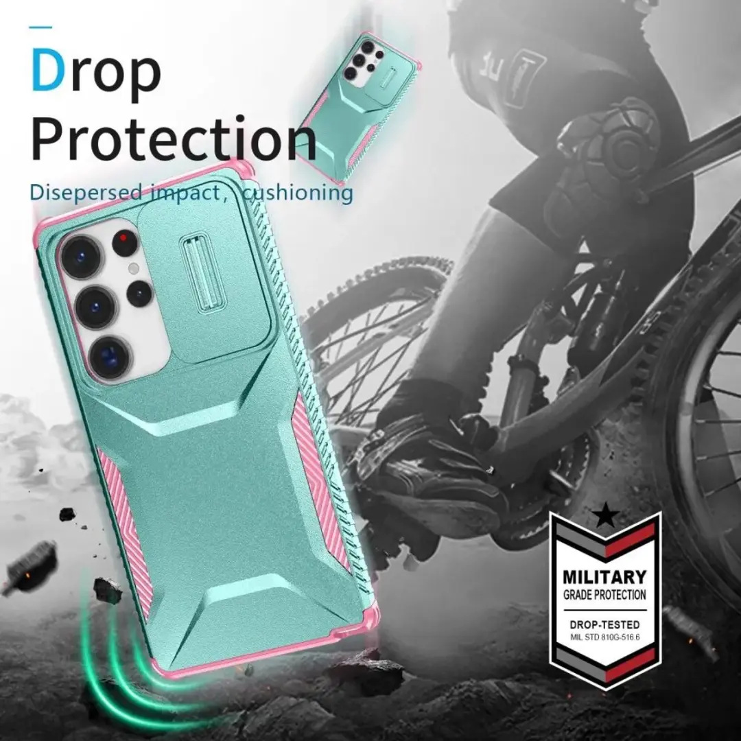 Selected Hoesje Samsung Galaxy S25 Ultra Blauw - Camera Slider