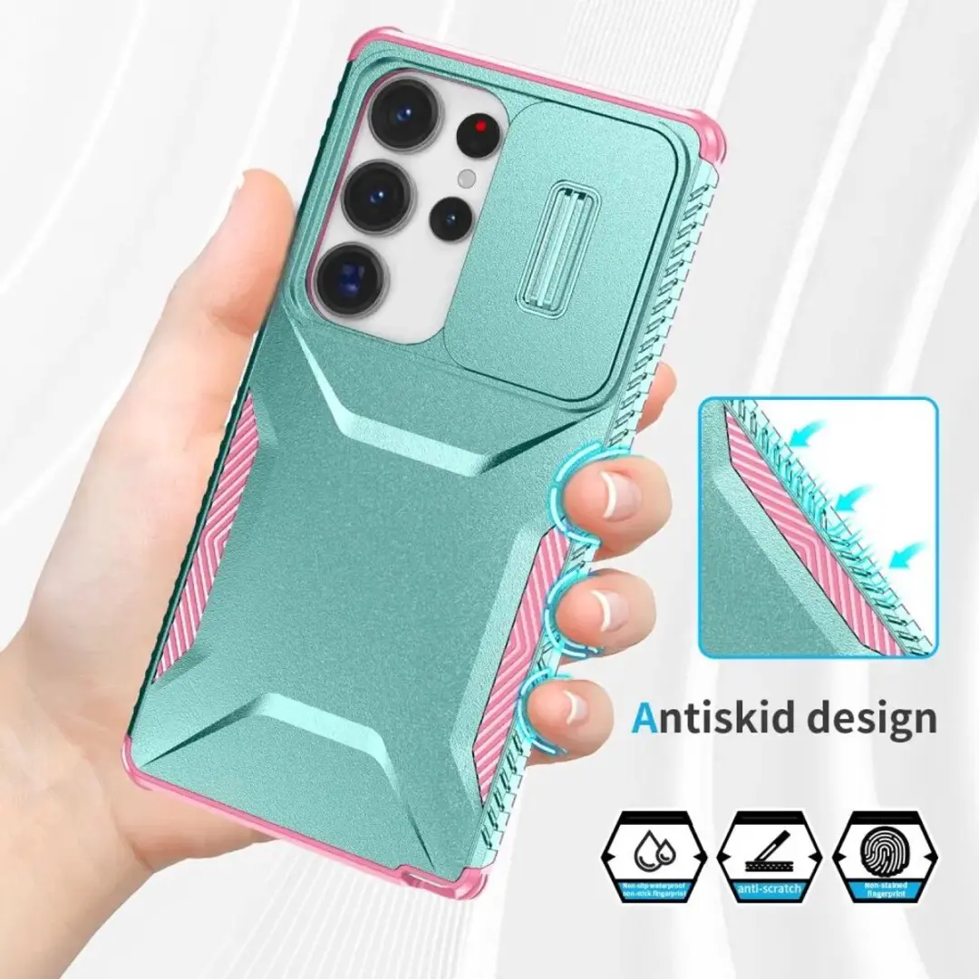 Selected Hoesje Samsung Galaxy S25 Ultra Blauw - Camera Slider