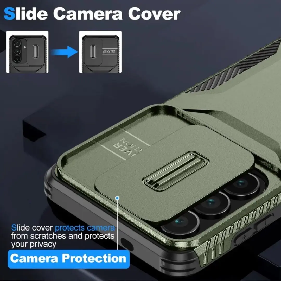 Selected Hoesje Samsung Galaxy S26 Back Cover Groen - Camera Slider