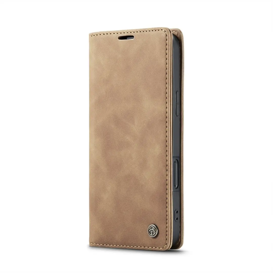 Caseme iPhone 16 Pro Wallet Book Case - Cognac Bruin