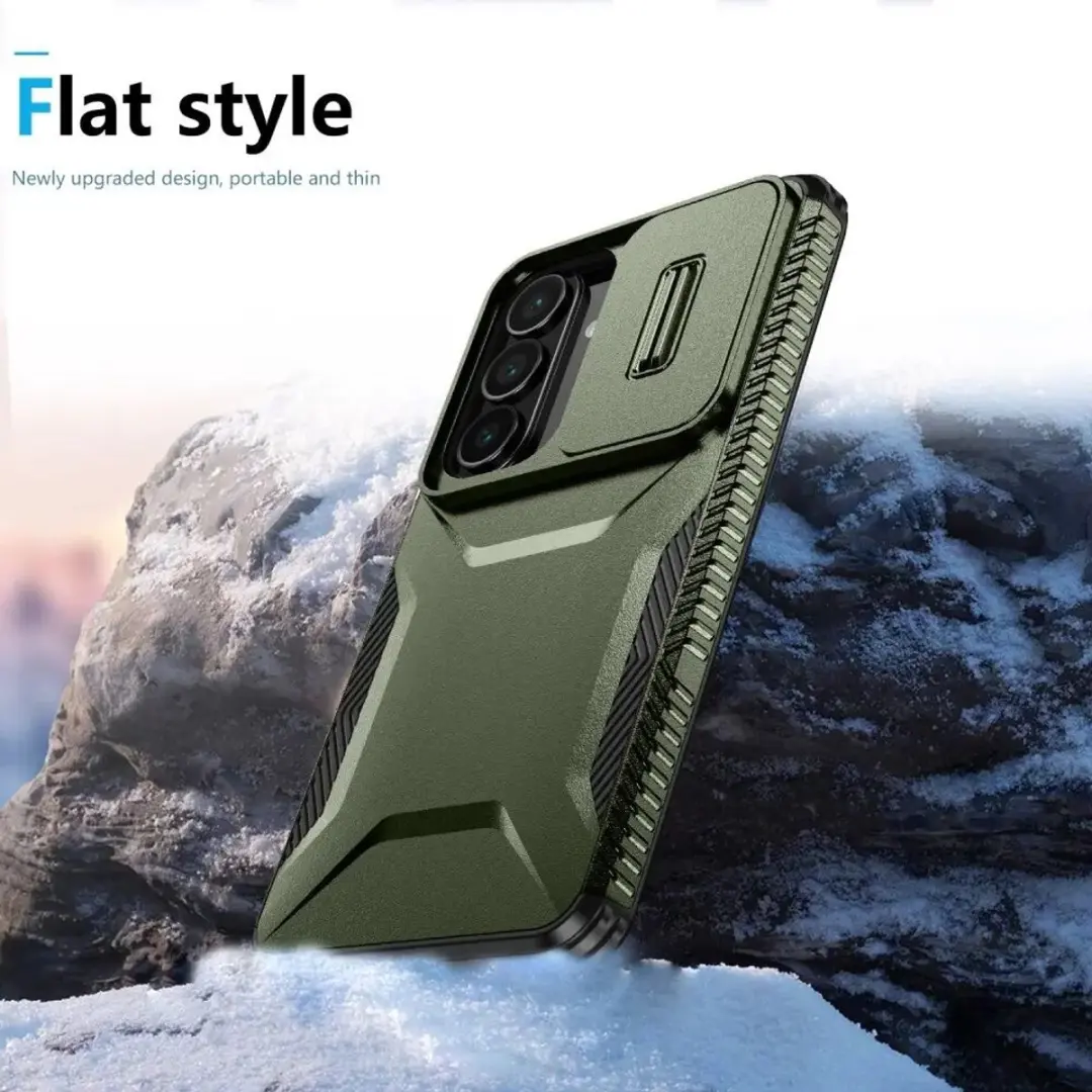 Selected Hoesje Samsung Galaxy S26 Plus Camera Slider Groen