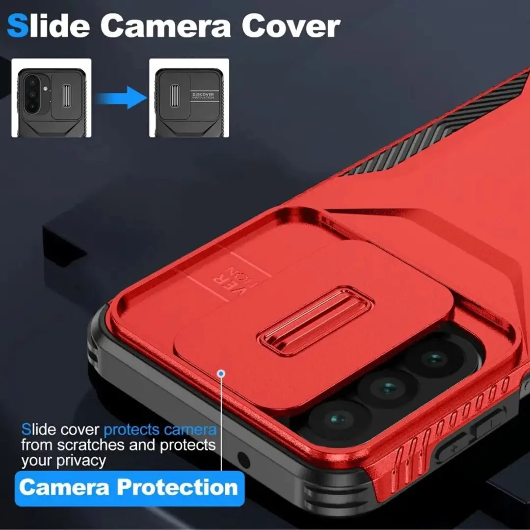 Selected Hoesje Samsung Galaxy A27 Camera Slider - Rood