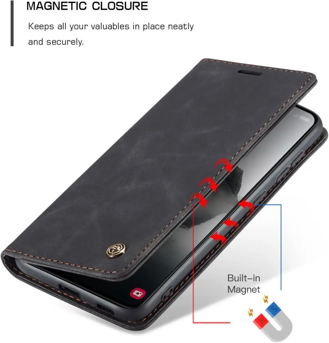 Caseme Wallet Book Case Samsung Galaxy S23 FE - PU Leer Zwart