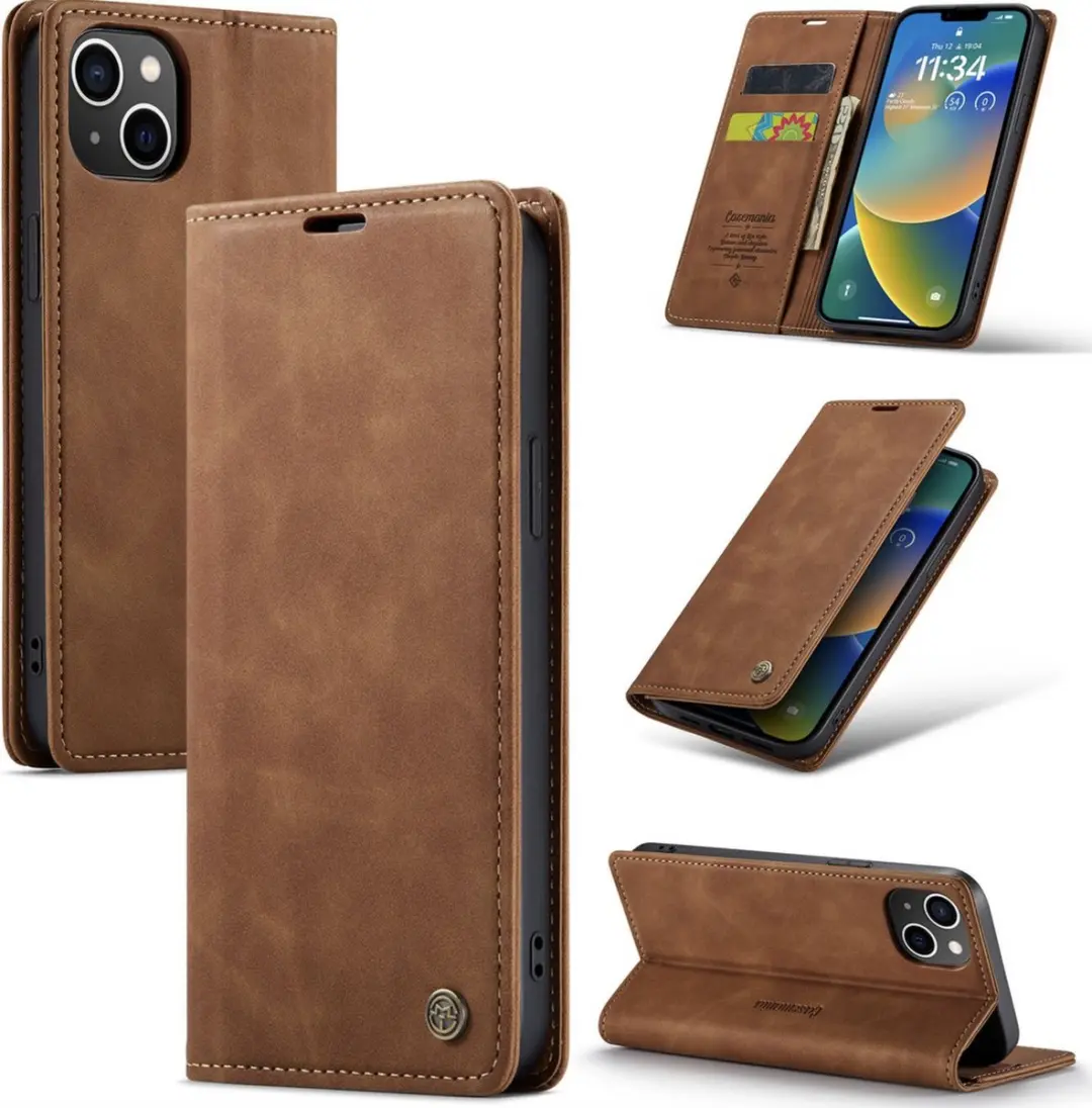 Caseme Wallet Book iPhone 15 Hoesje