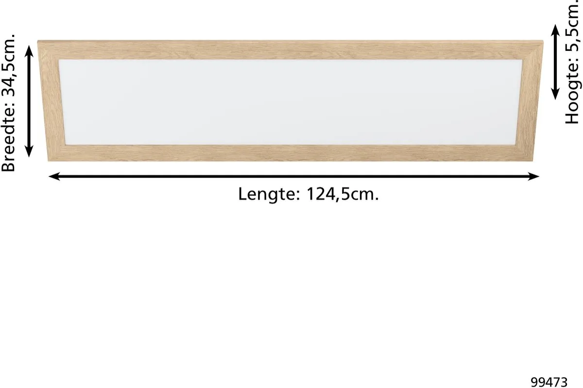 Eglo Piglionasso Plafondlamp LED 124cm - Wit