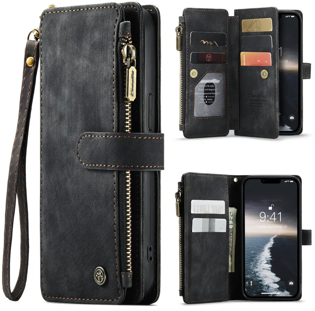Caseme iPhone 15 Wallet Rits Book Case